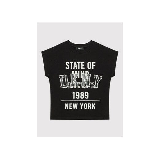 DKNY T-Shirt D35S01 S Czarny Relaxed Fit 16Y MODIVO okazja
