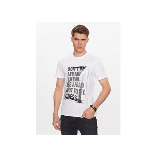 Guess T-Shirt M3YI06 I3Z14 Biały Slim Fit ze sklepu MODIVO w kategorii T-shirty męskie - zdjęcie 168580098