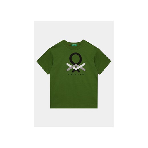 United Colors Of Benetton T-Shirt 3I1XC10H3 Zielony Regular Fit ze sklepu MODIVO w kategorii T-shirty chłopięce - zdjęcie 168580349