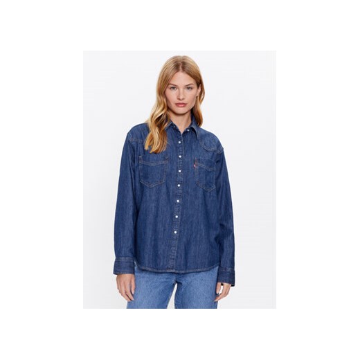 Levi's® Koszula jeansowa Donovan Western A5974-0007 Granatowy Relaxed Fit ze sklepu MODIVO w kategorii Koszule damskie - zdjęcie 168580626