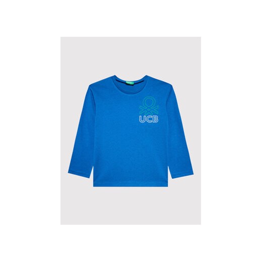 United Colors Of Benetton Bluzka 3I1XG104D Niebieski Regular Fit ze sklepu MODIVO w kategorii T-shirty chłopięce - zdjęcie 168580727