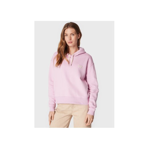 Lee Bluza Essential L53PLJ79 112320681 Różowy Relaxed Fit ze sklepu MODIVO w kategorii Bluzy damskie - zdjęcie 168581426