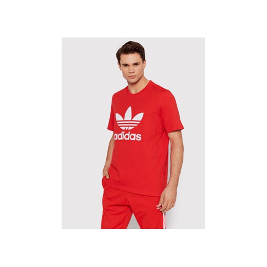 adidas T-Shirt adicolor Classics Trefoil HE9511 Czerwony Regular Fit M okazja MODIVO