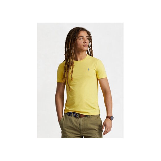 Polo Ralph Lauren T-Shirt 710671438358 Żółty Custom Slim Fit ze sklepu MODIVO w kategorii T-shirty męskie - zdjęcie 168582148