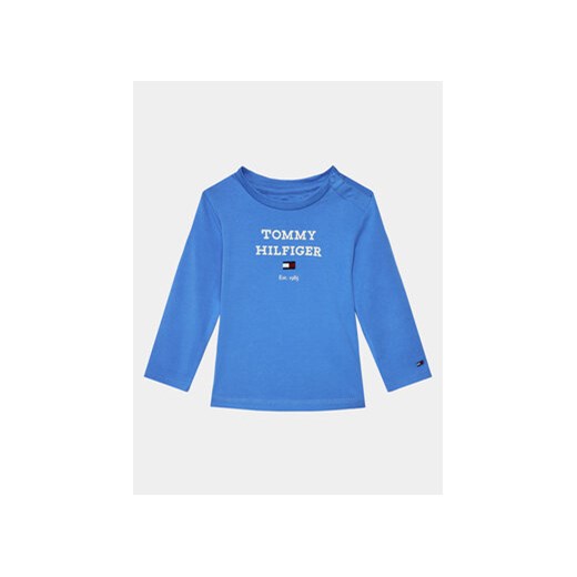 Tommy Hilfiger Bluzka Logo KN0KN01760 Niebieski Regular Fit Tommy Hilfiger 92 MODIVO