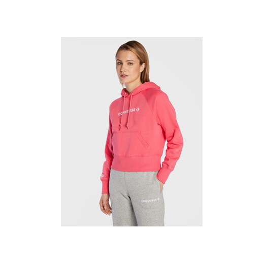 Converse Bluza Strip Wordmark 10023717-A03 Różowy Regular Fit ze sklepu MODIVO w kategorii Bluzy damskie - zdjęcie 168583335
