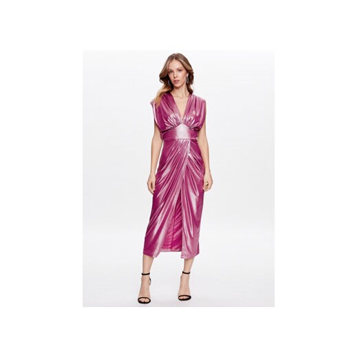Rinascimento Sukienka koktajlowa CFC0113001003 Różowy Slim Fit ze sklepu MODIVO w kategorii Sukienki - zdjęcie 168583818