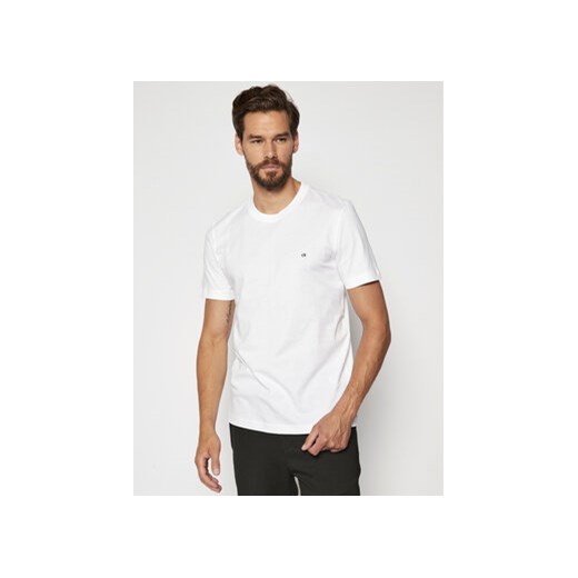 Calvin Klein T-Shirt Embroidery K10K104061 Biały Regular Fit Calvin Klein XL wyprzedaż MODIVO