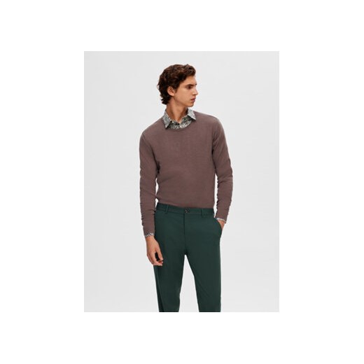Selected Homme Sweter 16079774 Bordowy Regular Fit ze sklepu MODIVO w kategorii Swetry męskie - zdjęcie 168584287