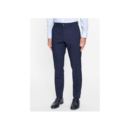 Boss Spodnie materiałowe 50502469 Granatowy Slim Fit ze sklepu MODIVO w kategorii Spodnie męskie - zdjęcie 168584346