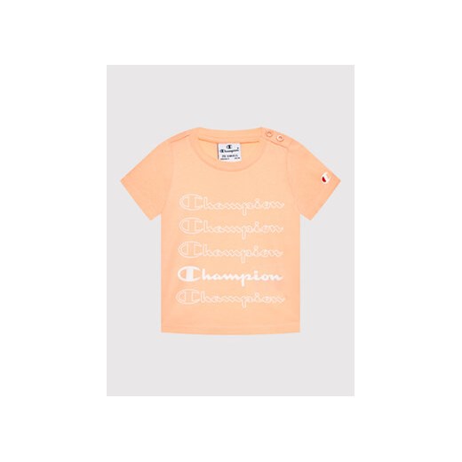 Champion T-Shirt 404389 Pomarańczowy Regular Fit ze sklepu MODIVO w kategorii Koszulki niemowlęce - zdjęcie 168584556