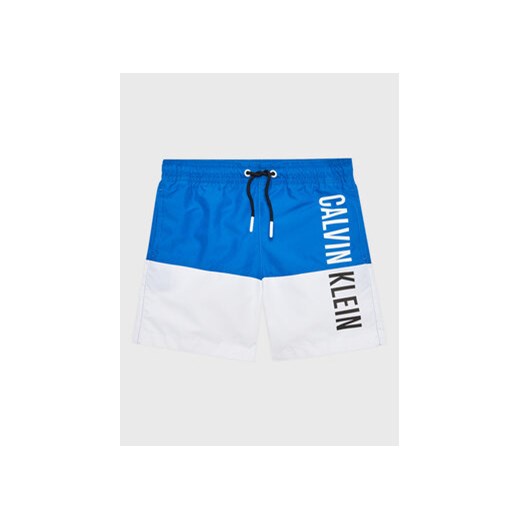 Calvin Klein Swimwear Szorty kąpielowe Medium KV0KV00030 Niebieski Regular Fit ze sklepu MODIVO w kategorii Kąpielówki chłopięce - zdjęcie 168584598