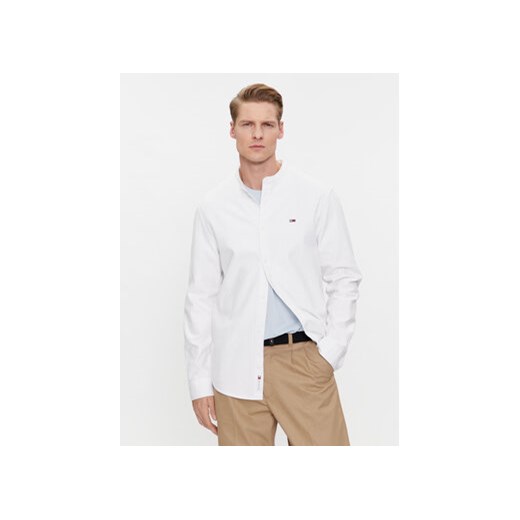 Tommy Jeans Koszula Mao DM0DM18332 Biały Regular Fit ze sklepu MODIVO w kategorii Koszule męskie - zdjęcie 168584806