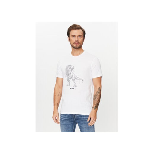 Boss T-Shirt Terassic 50510376 Biały Regular Fit ze sklepu MODIVO w kategorii T-shirty męskie - zdjęcie 168585217