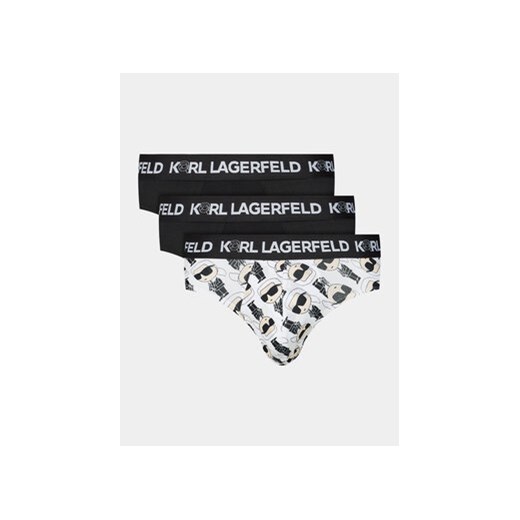 KARL LAGERFELD Komplet 3 par slipów Ikonik 2.0 Brief Set (Pack 3) 236M2101 Czarny ze sklepu MODIVO w kategorii Majtki męskie - zdjęcie 168585226