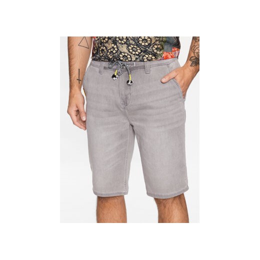 INDICODE Szorty jeansowe Ramon 70-541 Szary Regular Fit ze sklepu MODIVO w kategorii Spodenki męskie - zdjęcie 168585495