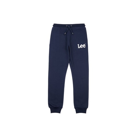 Lee Spodnie dresowe Wobbly Graphic LEE0011 Granatowy Regular Fit ze sklepu MODIVO w kategorii Spodnie chłopięce - zdjęcie 168585827