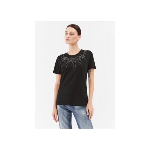 Please T-Shirt T659950668 Czarny Regular Fit ze sklepu MODIVO w kategorii Bluzki damskie - zdjęcie 168586199