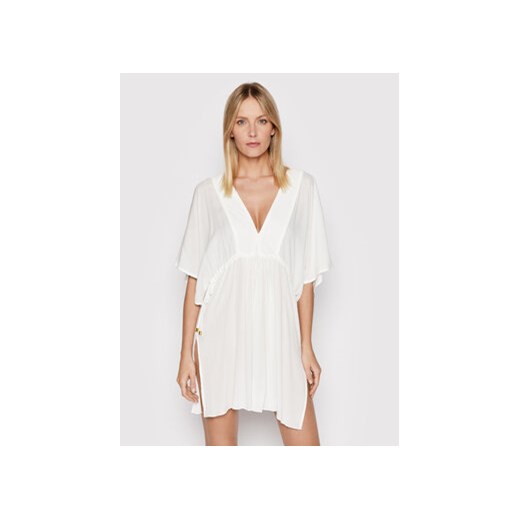 Lauren Ralph Lauren Sukienka plażowa 20151080 Biały Relaxed Fit ze sklepu MODIVO w kategorii Odzież plażowa - zdjęcie 168586517