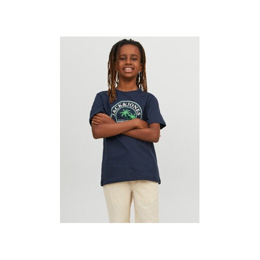 Jack&Jones Junior T-Shirt 12235491 Granatowy Standard Fit ze sklepu MODIVO w kategorii T-shirty chłopięce - zdjęcie 168586758