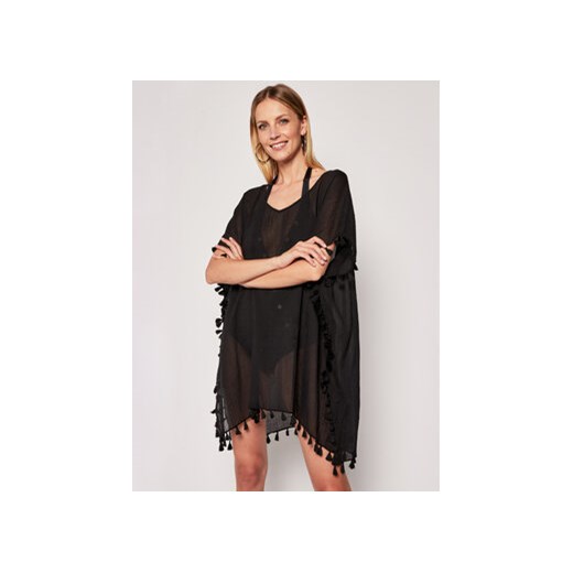 Seafolly Sukienka plażowa Amnesia 52162 Czarny Regular Fit ze sklepu MODIVO w kategorii Odzież plażowa - zdjęcie 168586785