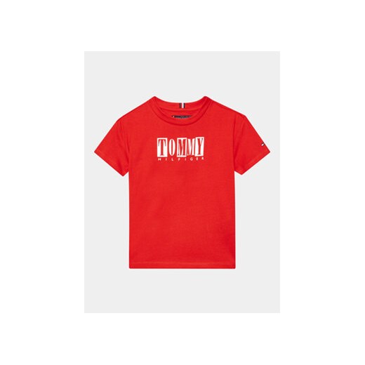 Tommy Hilfiger T-Shirt KB0KB08213 D Czerwony Regular Fit ze sklepu MODIVO w kategorii T-shirty chłopięce - zdjęcie 168587375