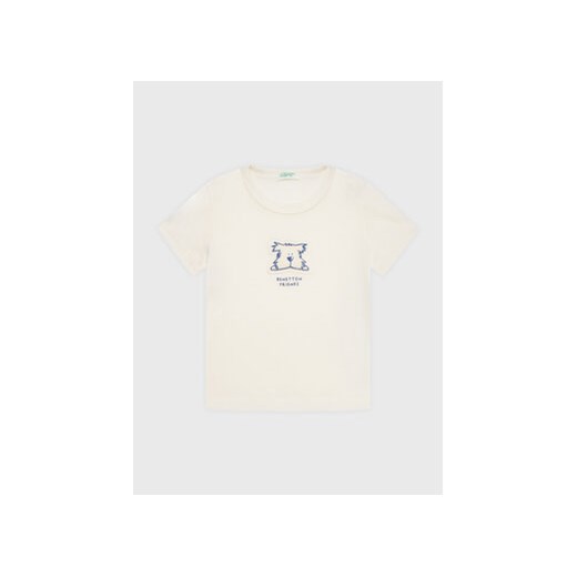 United Colors Of Benetton T-Shirt 3I1XA1007 Écru Regular Fit ze sklepu MODIVO w kategorii Koszulki niemowlęce - zdjęcie 168587418