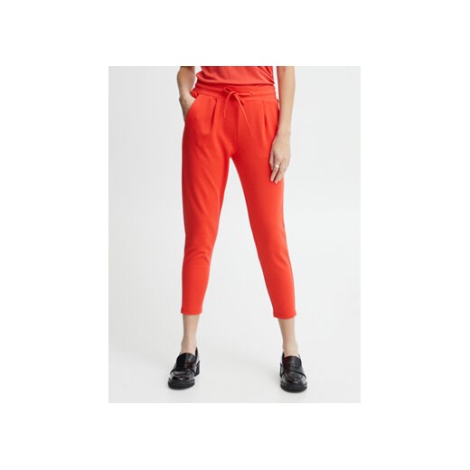 ICHI Spodnie materiałowe 20104757 Pomarańczowy Slim Fit ze sklepu MODIVO w kategorii Spodnie damskie - zdjęcie 168587456