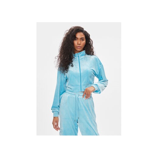 ONLY Bluza Onlrebel New L/S Cropped Highneck Swt 15310718 Niebieski Regular Fit XL MODIVO wyprzedaż