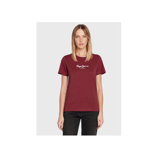 Pepe Jeans T-Shirt Camila PL505292 Czerwony Regular Fit ze sklepu MODIVO w kategorii Bluzki damskie - zdjęcie 168588456