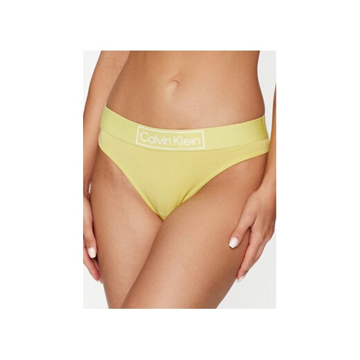 Calvin Klein Underwear Stringi 000QF6774E Żółty ze sklepu MODIVO w kategorii Majtki damskie - zdjęcie 168588558