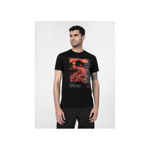 4F T-Shirt 4FSS23TTSHM489 Czarny Regular Fit ze sklepu MODIVO w kategorii T-shirty męskie - zdjęcie 168588597