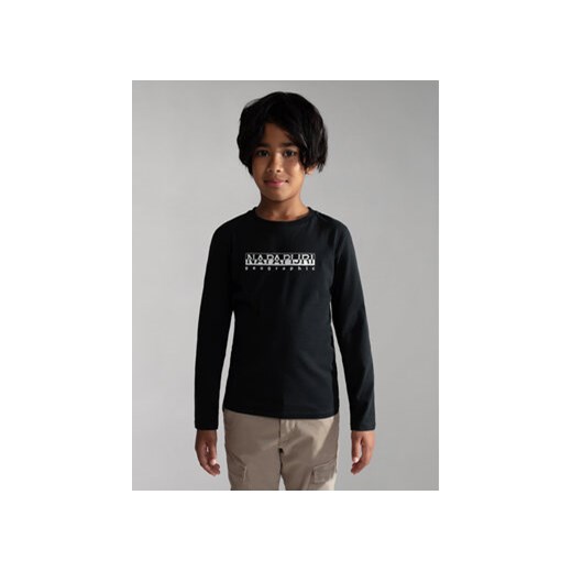 Napapijri Bluzka S-Box NP0A4GNI S Czarny Regular Fit ze sklepu MODIVO w kategorii T-shirty chłopięce - zdjęcie 168589626