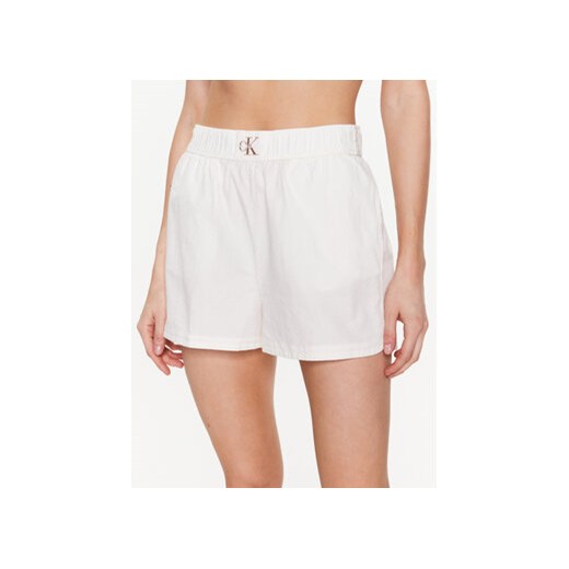 Calvin Klein Jeans Szorty sportowe J20J220687 Biały Regular Fit ze sklepu MODIVO w kategorii Szorty - zdjęcie 168590375