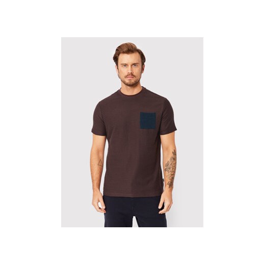 Casual Friday T-Shirt Thor Jaquard 20504425 Bordowy Regular Fit ze sklepu MODIVO w kategorii T-shirty męskie - zdjęcie 168590437