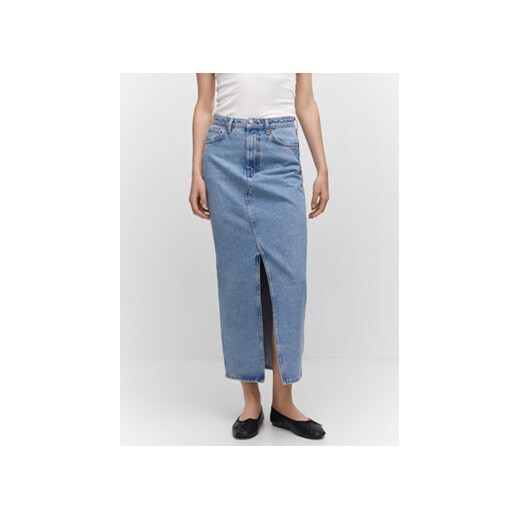 Mango Spódnica jeansowa Matilda 57050477 Niebieski Regular Fit Mango L okazyjna cena MODIVO