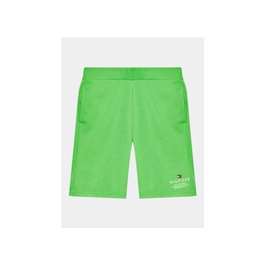 Tommy Hilfiger Szorty sportowe KB0KB08115 D Zielony Regular Fit ze sklepu MODIVO w kategorii Spodenki chłopięce - zdjęcie 168591027