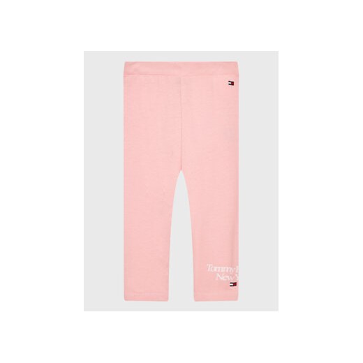 Tommy Hilfiger Legginsy Graphic KN0KN01562 Różowy Slim Fit ze sklepu MODIVO w kategorii Spodnie dziewczęce - zdjęcie 168591086