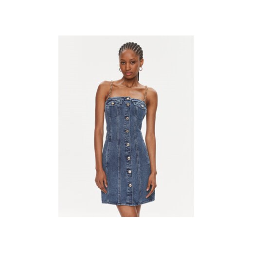 MICHAEL Michael Kors Sukienka jeansowa MR4823CFAU Niebieski Slim Fit ze sklepu MODIVO w kategorii Sukienki - zdjęcie 168591558
