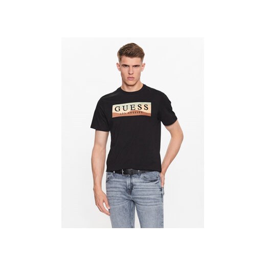 Guess T-Shirt M3YI90 K9RM1 Czarny Slim Fit ze sklepu MODIVO w kategorii T-shirty męskie - zdjęcie 168591919