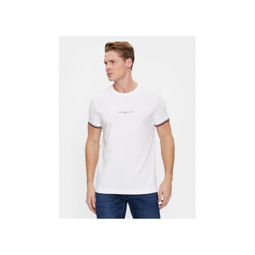 Tommy Hilfiger T-Shirt Logo MW0MW32584 Biały Regular Fit ze sklepu MODIVO w kategorii T-shirty męskie - zdjęcie 168592228