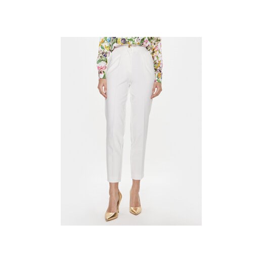 Marciano Guess Spodnie materiałowe Paula 4RGB26 7046A Biały Straight Fit ze sklepu MODIVO w kategorii Spodnie damskie - zdjęcie 168592639