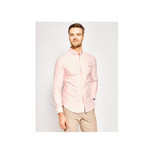 Polo Ralph Lauren Koszula Core Replen 710549084 Różowy Slim Fit ze sklepu MODIVO w kategorii Koszule męskie - zdjęcie 168592646