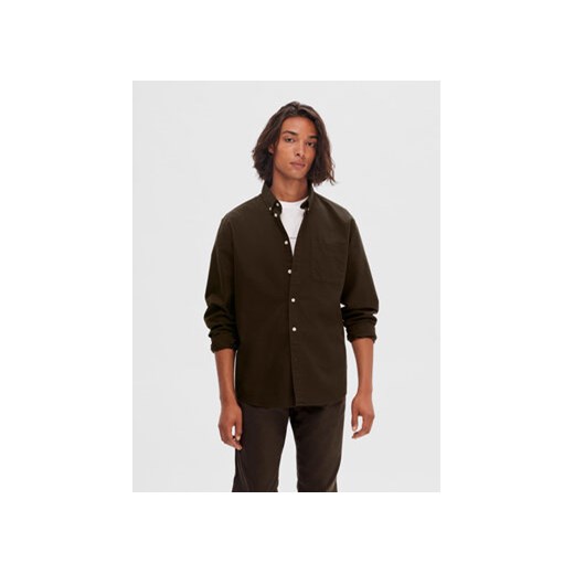 Selected Homme Koszula 16077359 Brązowy Regular Fit ze sklepu MODIVO w kategorii Koszule męskie - zdjęcie 168592669