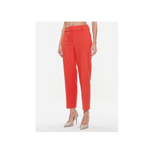 Tommy Hilfiger Spodnie materiałowe Core WW0WW39723 Pomarańczowy Straight Fit ze sklepu MODIVO w kategorii Spodnie damskie - zdjęcie 168592677