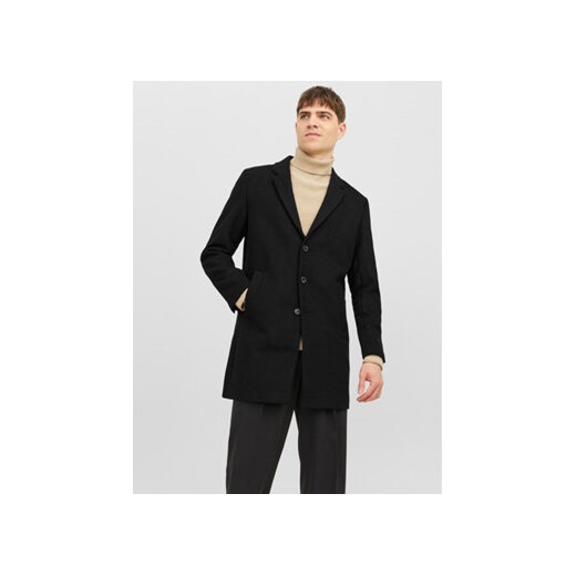 Jack&Jones Płaszcz wełniany 12239008 Czarny Regular Fit ze sklepu MODIVO w kategorii Płaszcze męskie - zdjęcie 168592765