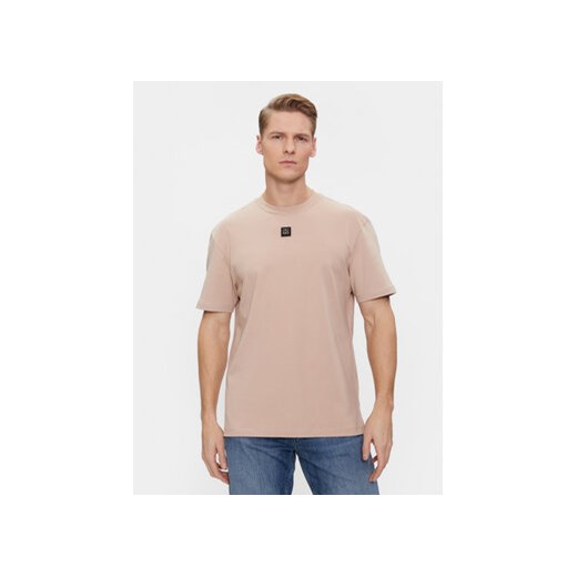 Hugo T-Shirt Dalile 50505201 Beżowy Regular Fit ze sklepu MODIVO w kategorii T-shirty męskie - zdjęcie 168592809