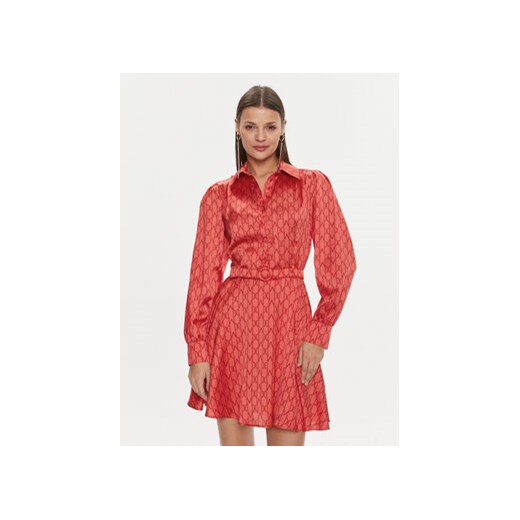 Marciano Guess Sukienka koszulowa 4RGK37 7014A Czerwony Regular Fit ze sklepu MODIVO w kategorii Sukienki - zdjęcie 168592815