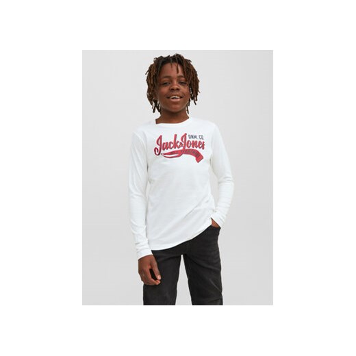 Jack&Jones Junior Bluzka 12237371 Biały Regular Fit ze sklepu MODIVO w kategorii T-shirty chłopięce - zdjęcie 168593205