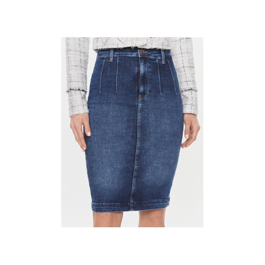 Guess Spódnica jeansowa W4RD06 D5921 Szary Slim Fit ze sklepu MODIVO w kategorii Spódnice - zdjęcie 168593235